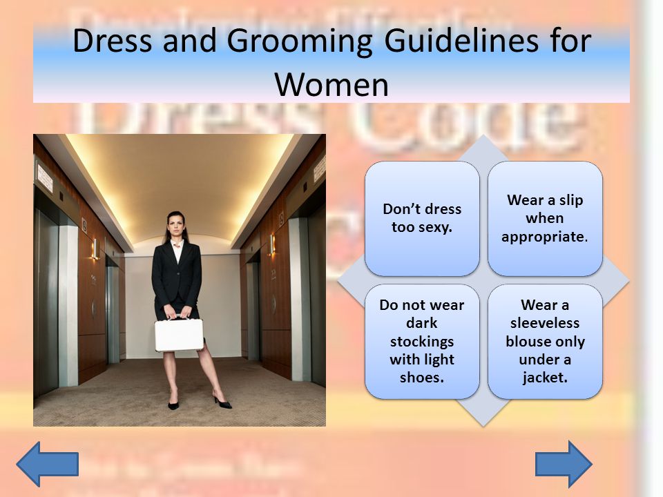 Dress and Grooming Guidelines for Women