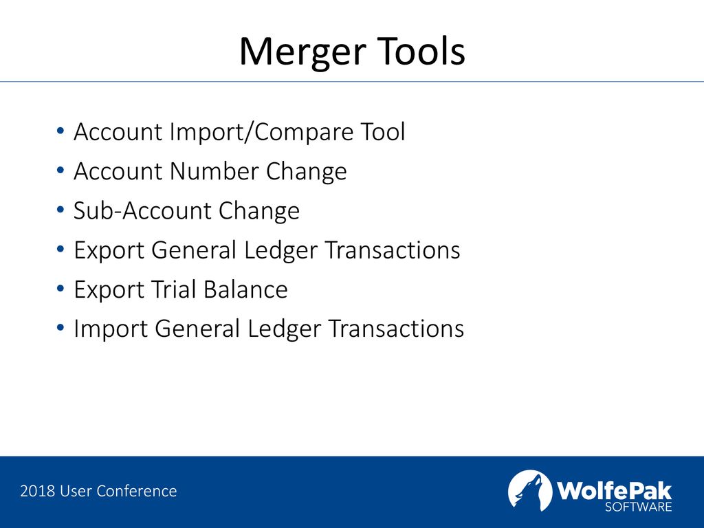 Merger Tools Account Import/Compare Tool Account Number Change