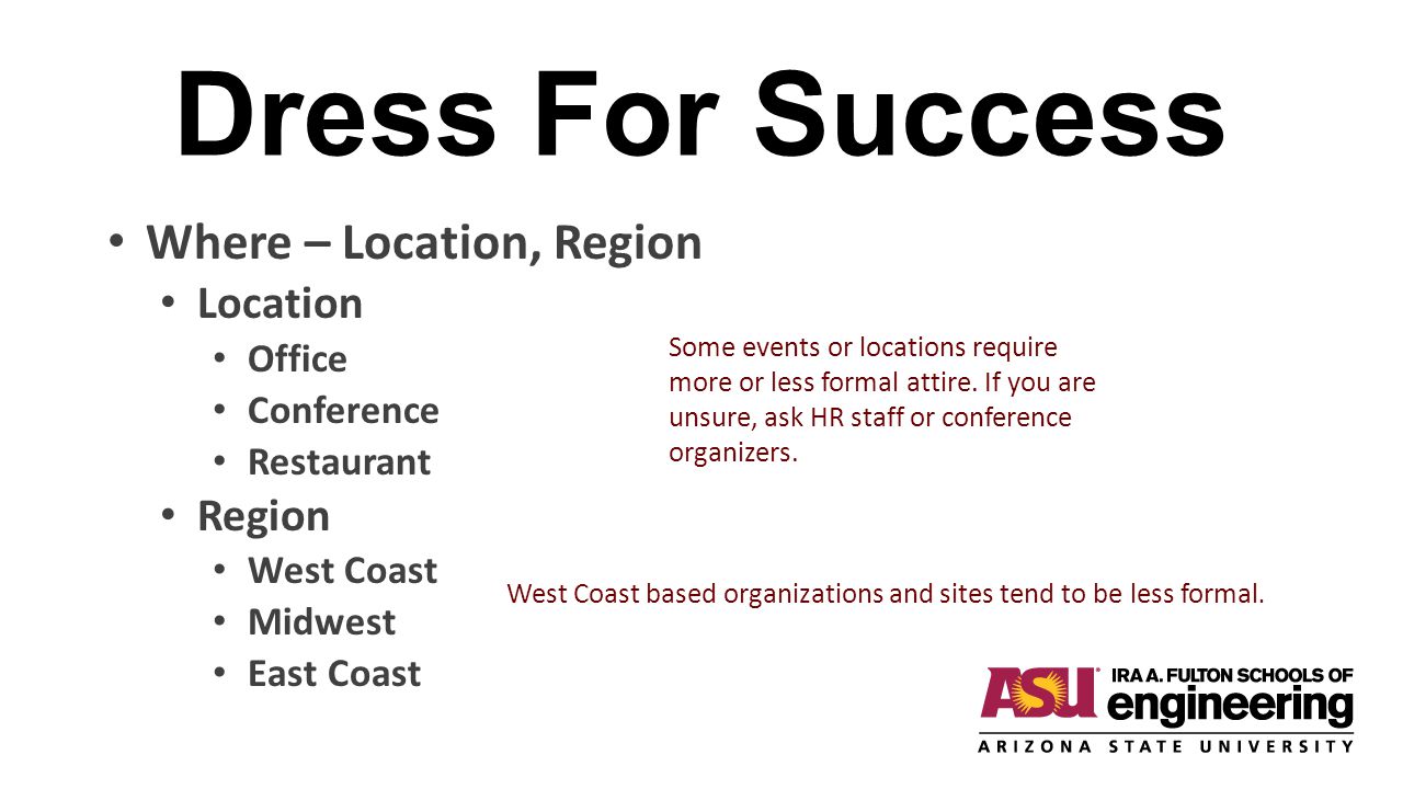 Dress For Success Before You View This Powerpoint Go To View Then Notes Page So You Can See All Of The Extra Information That Make The Slides More Ppt Download