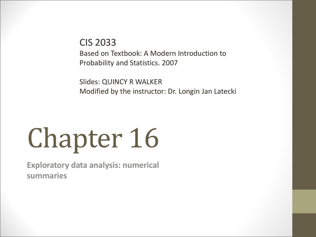 Exploratory data analysis numerical summaries ppt download