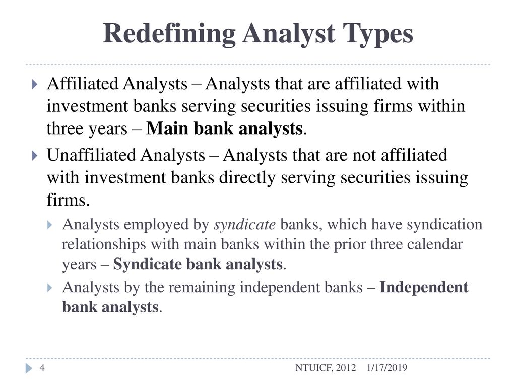 Does Syndicate Pressure Affect Analysts’ Incentive to Produce ...