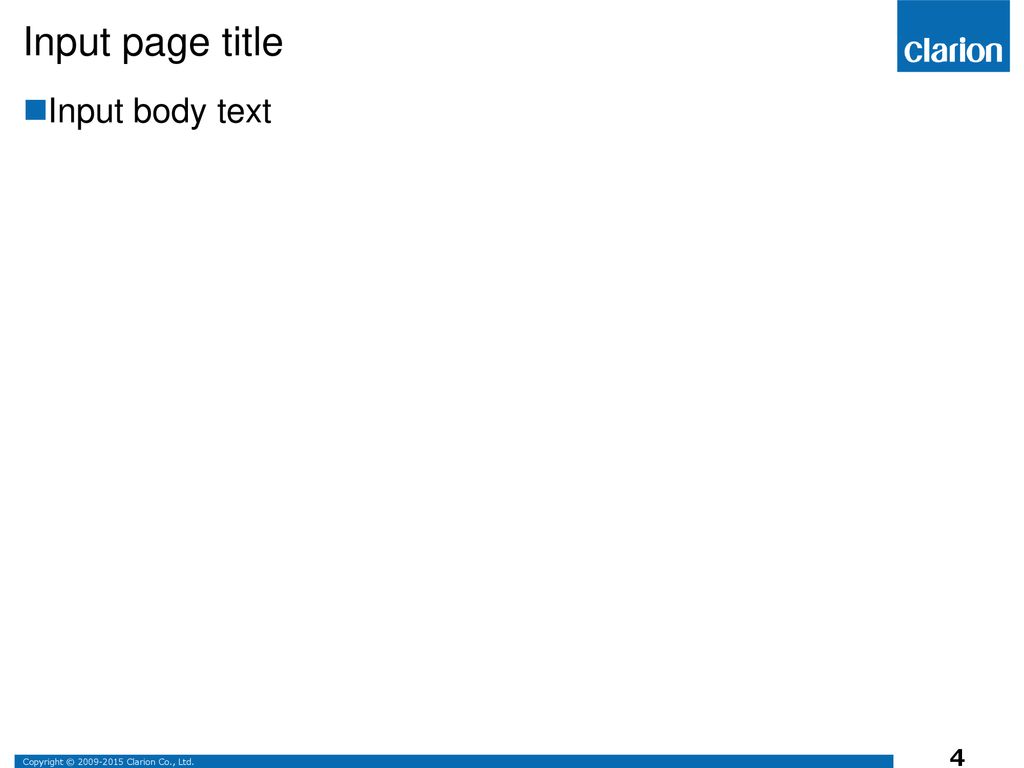 Input page title Input body text