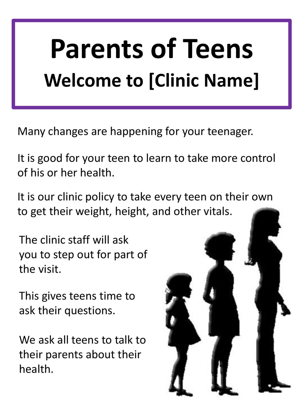 Names for Clinics. A Guide for parents and teenagers ppt.