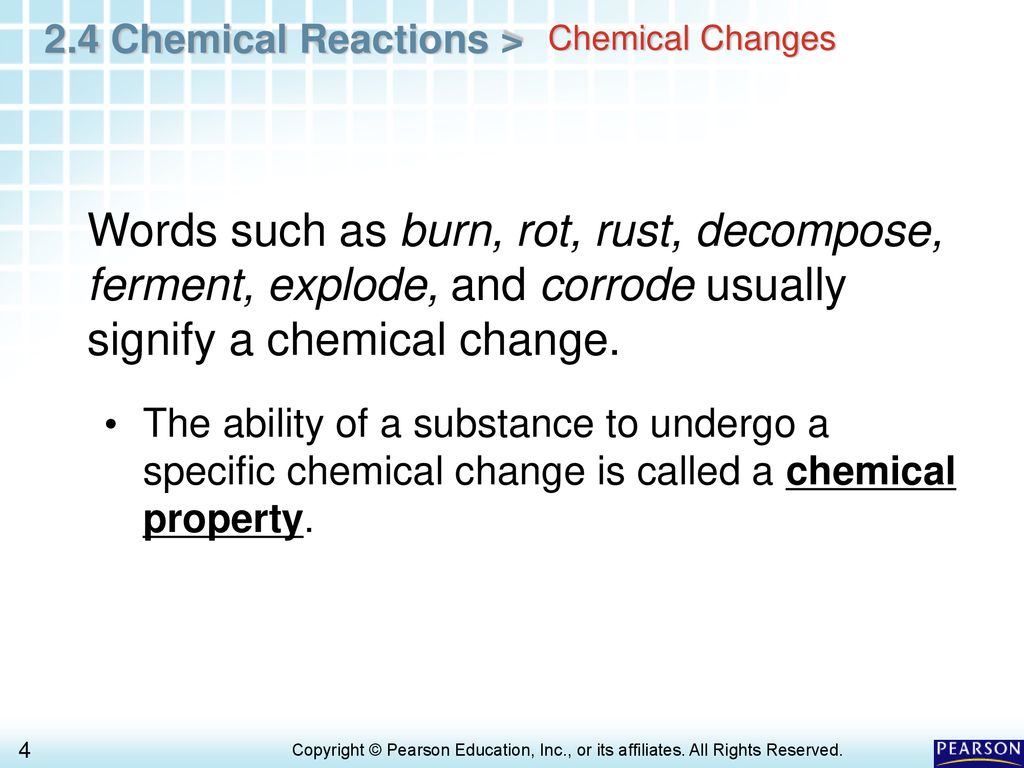 Chapter 2 Matter and Change Chemical Reactions ppt download