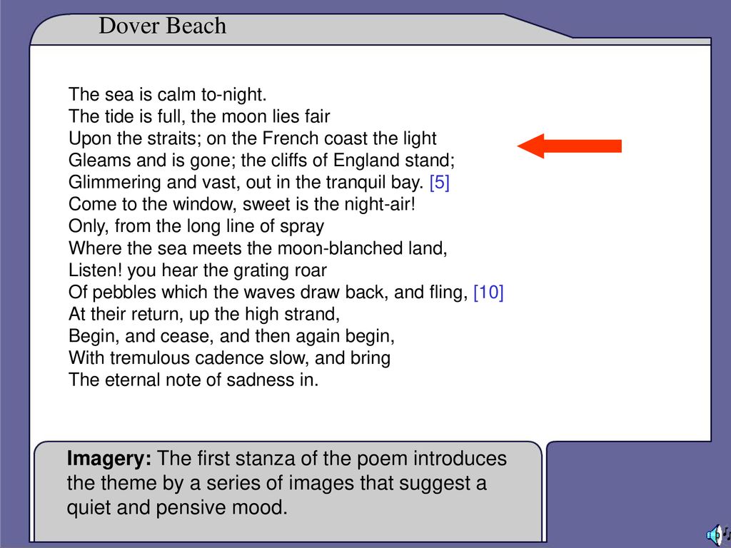 Dover Beach Imagery And Rhetorical Devices In By Matthew Arnold