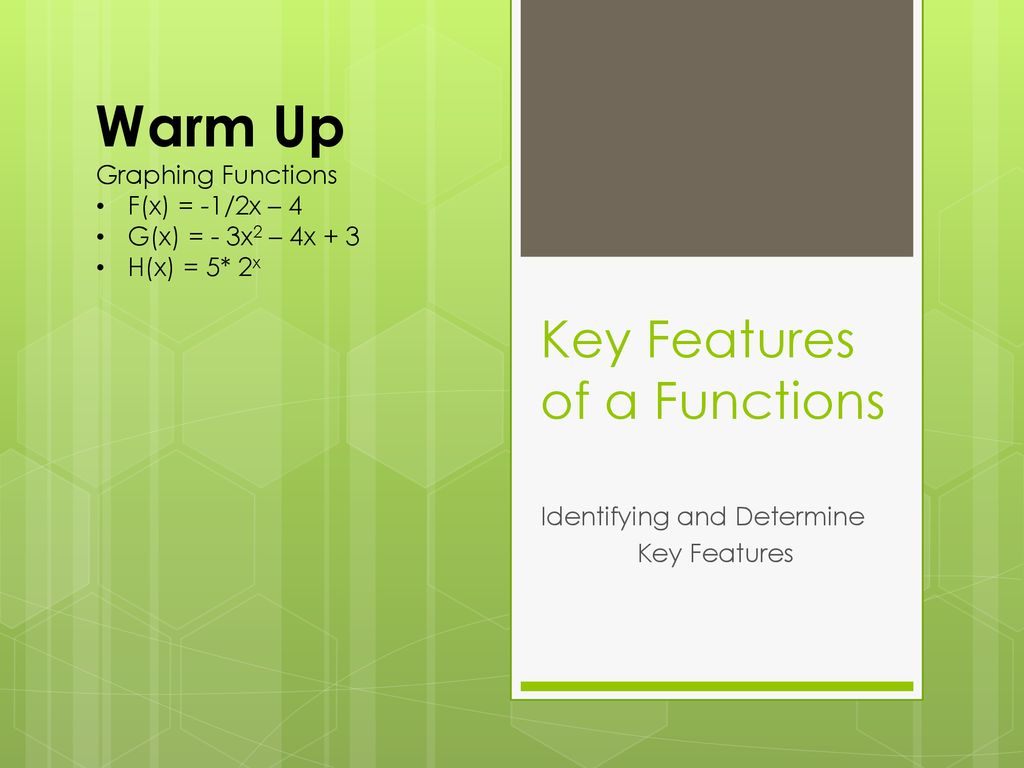 Key Features of a Functions - ppt download