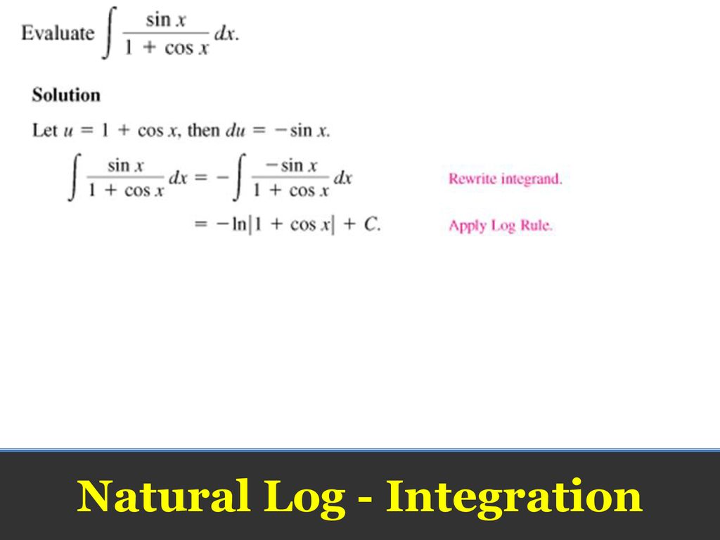 Natural Log - Integration