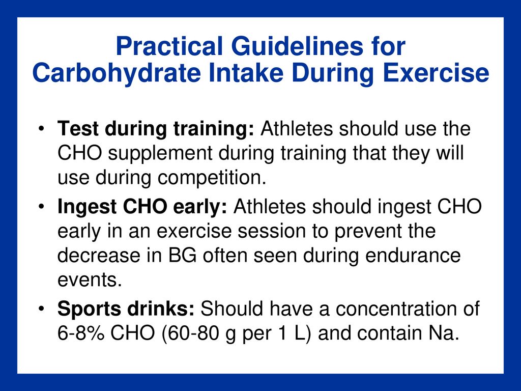 3 Carbohydrate As A Fuel For Exercise - Ppt Download