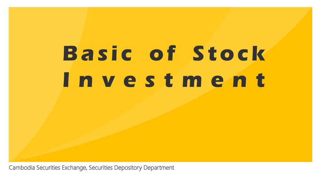 Basic Of Stock Investment - Ppt Download