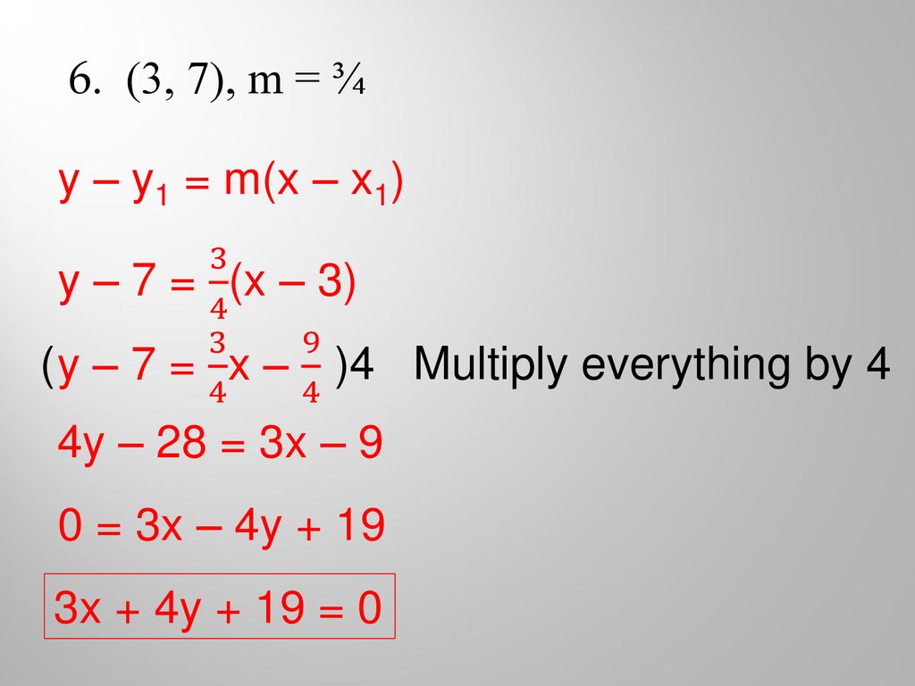 Warm Up Find The Slope And Distance Of The Points Ppt Download