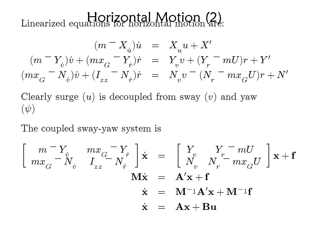 Marine Vehicle Dynamics And Control Ppt Download