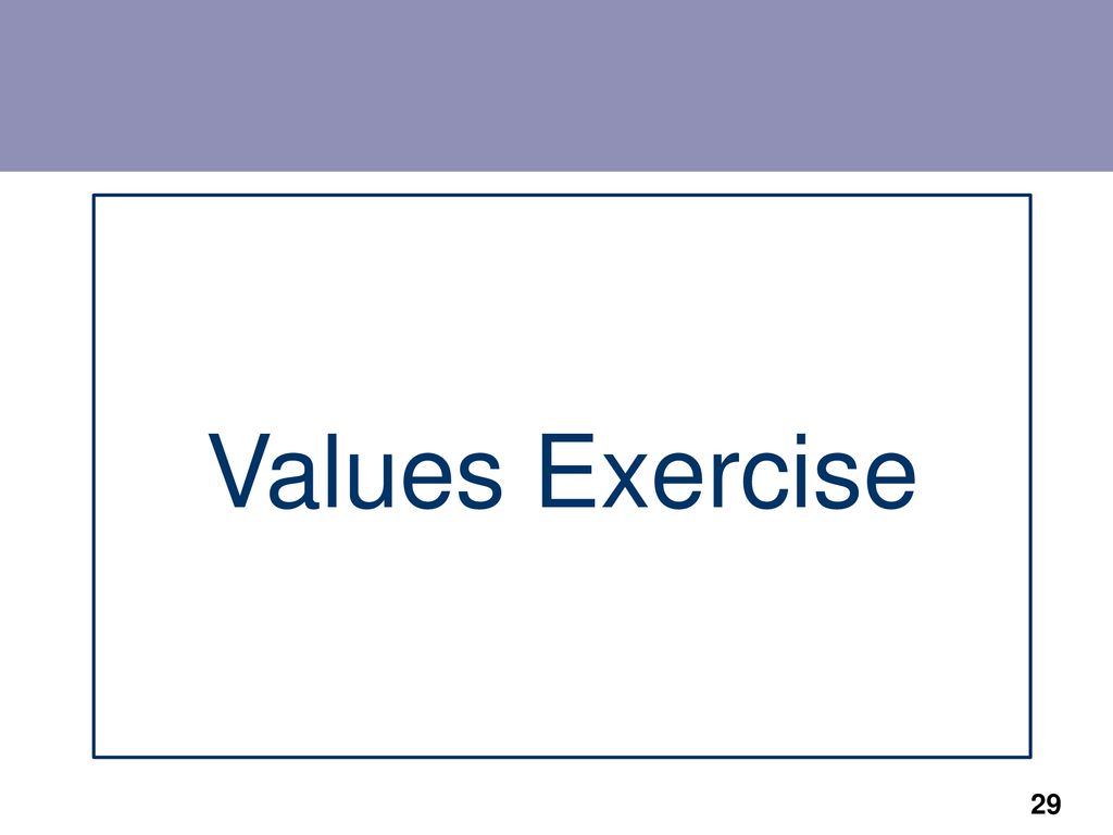 Values Exercise