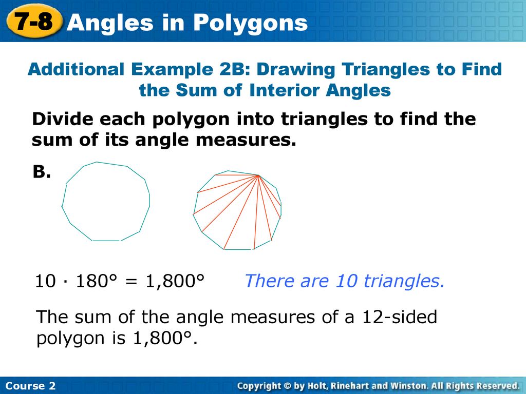 7 8 Angles In Polygons Warm Up Problem Of The Day Lesson