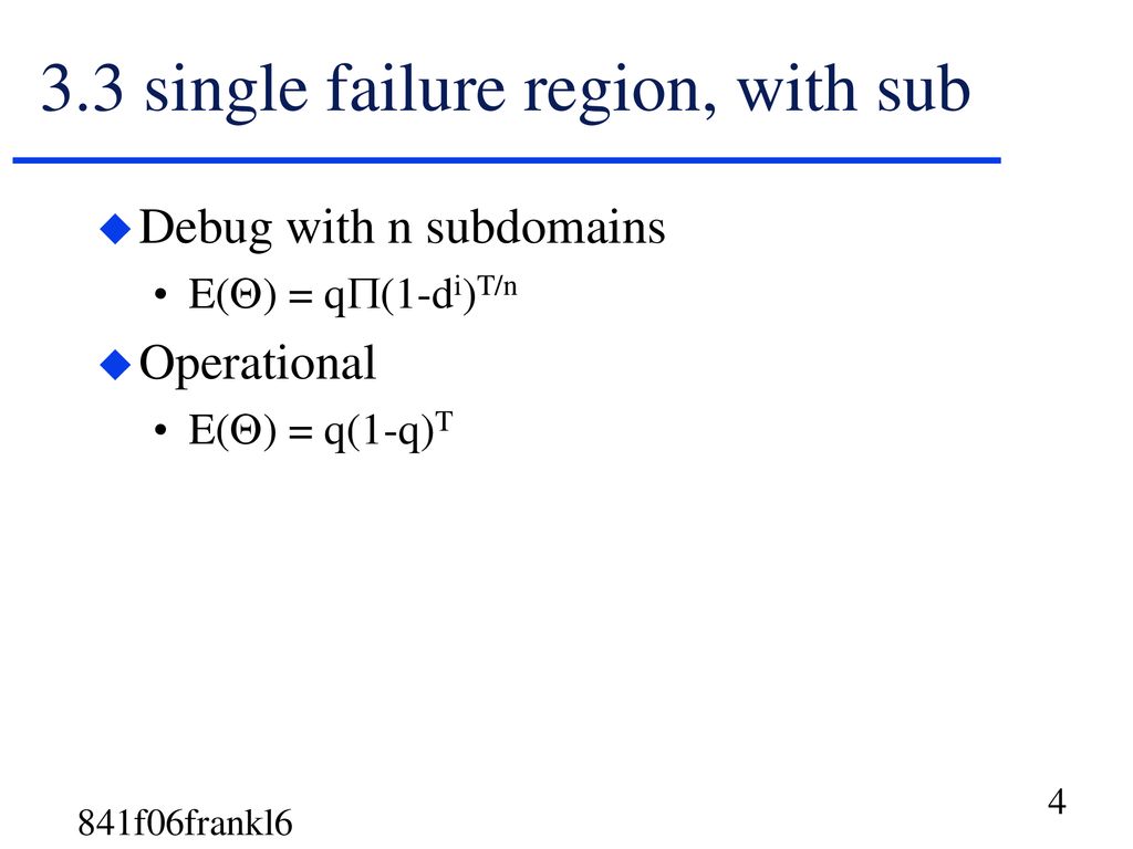 3.3 single failure region, with sub
