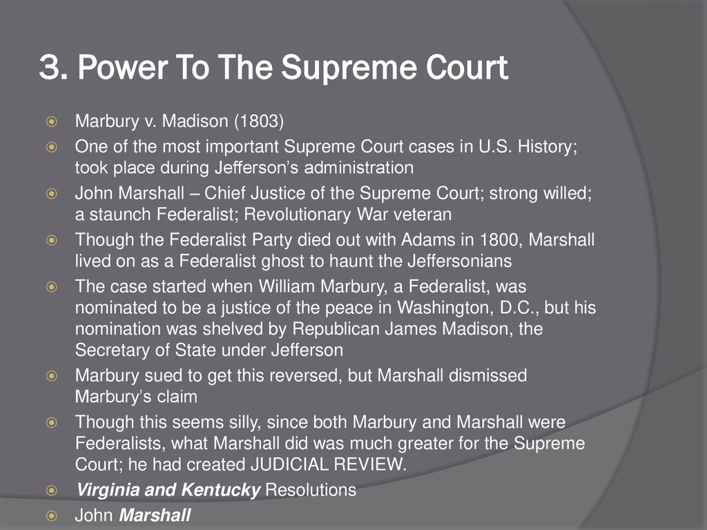 3. Power To The Supreme Court