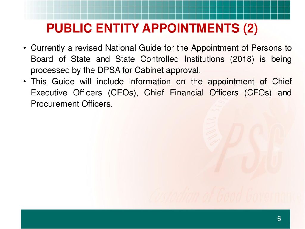 PUBLIC ENTITY APPOINTMENTS (2)