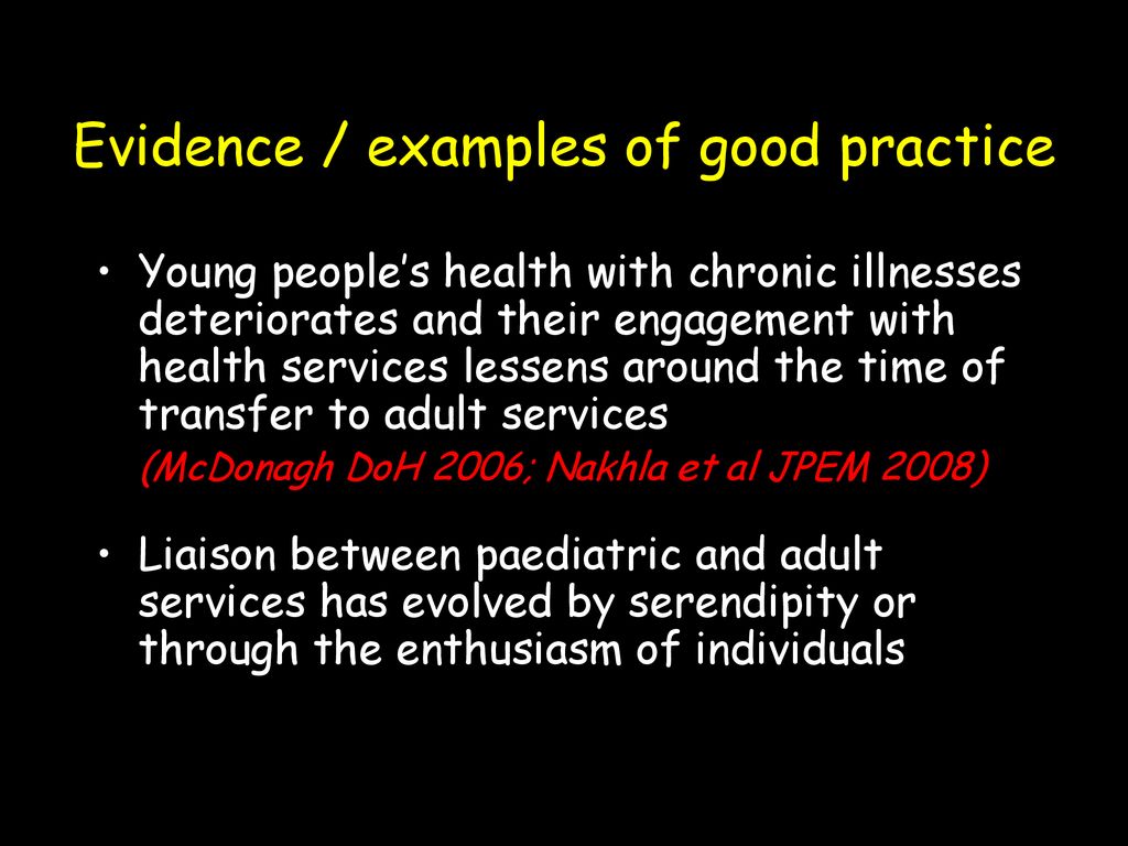 Evidence / examples of good practice