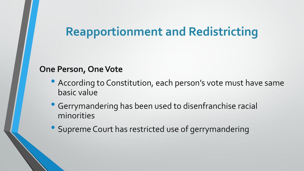 Choices Program Gerrymandering One Person One Vote Choices Program
