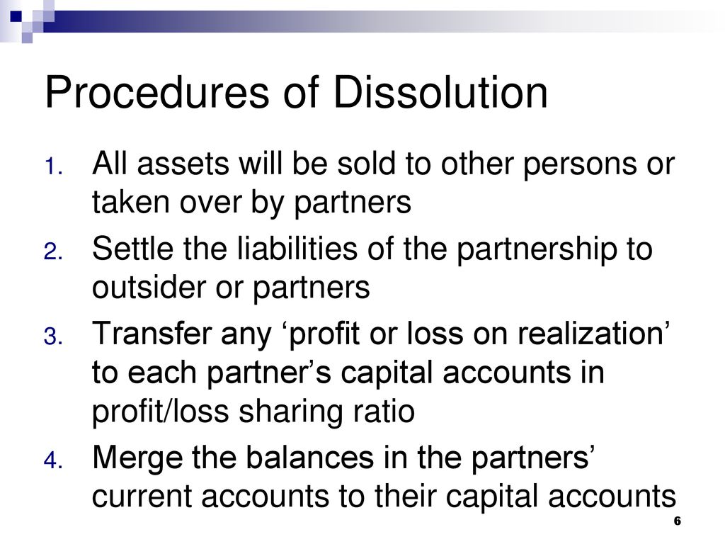 Partnership Dissolution Ppt Download