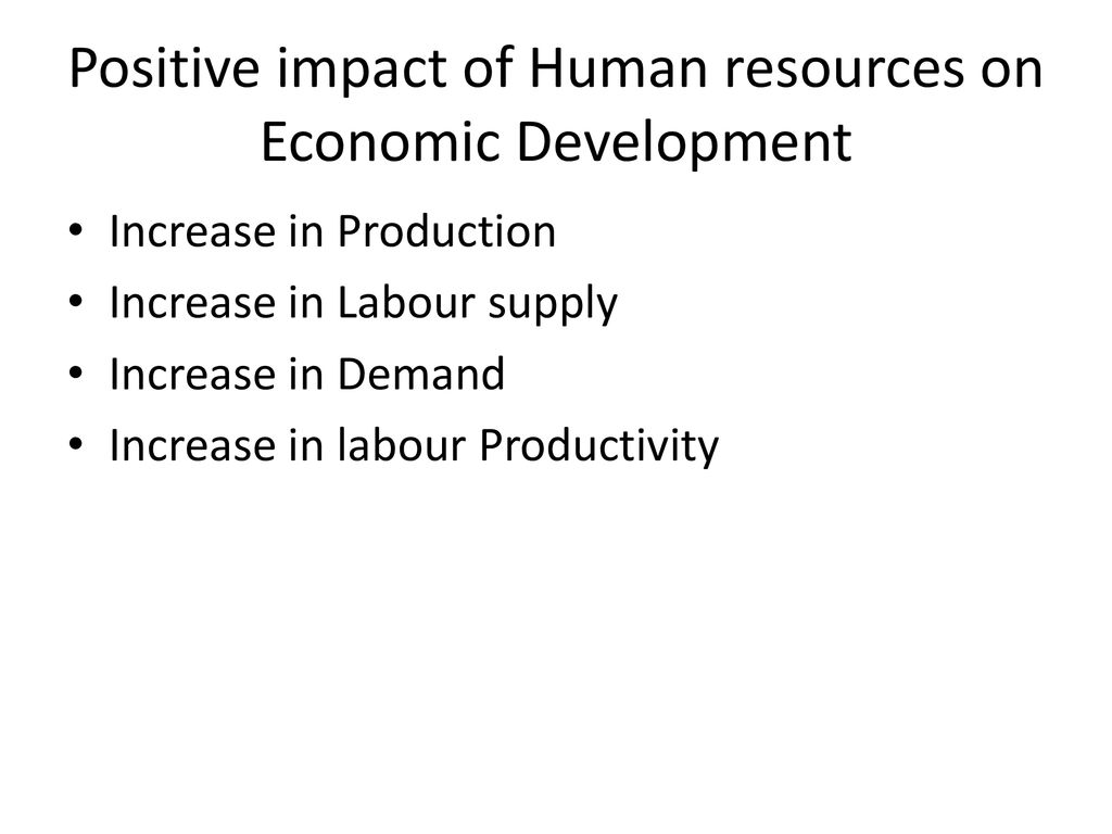 Human Resources And Economic Development - Ppt Download