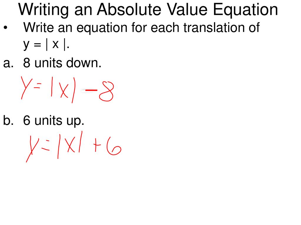 15.15 Graphing Absolute Value Equations - ppt download
