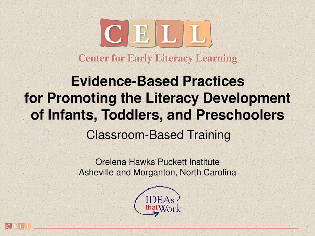 Evidence-Based Practices For Promoting The Literacy Development - Ppt ...