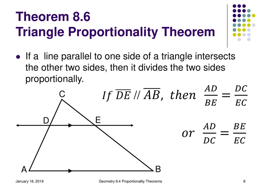 Triangle proportionality theorem