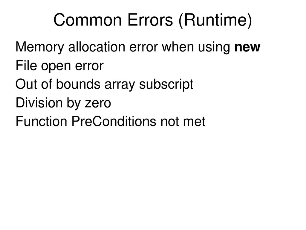 Exceptions 1 CMSC ppt download