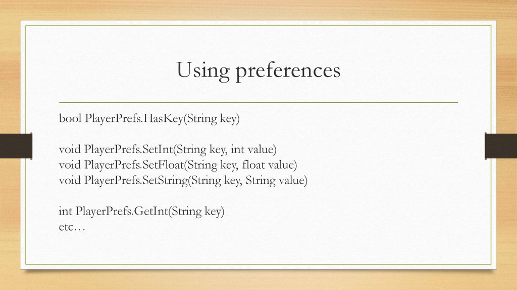Player preferences loading scenes activating and enabling ppt download
