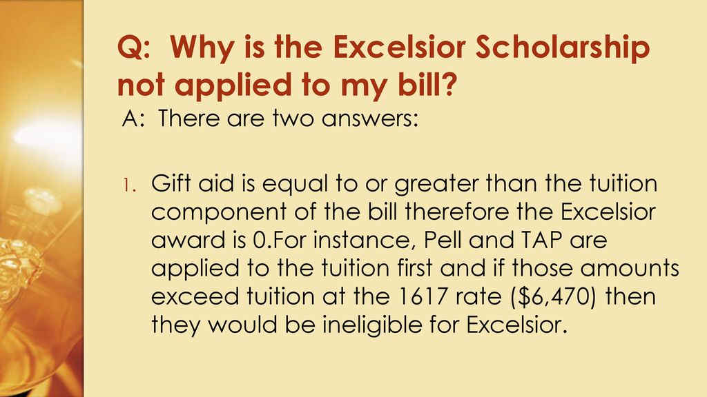 Excelsior Scholarship - ppt download