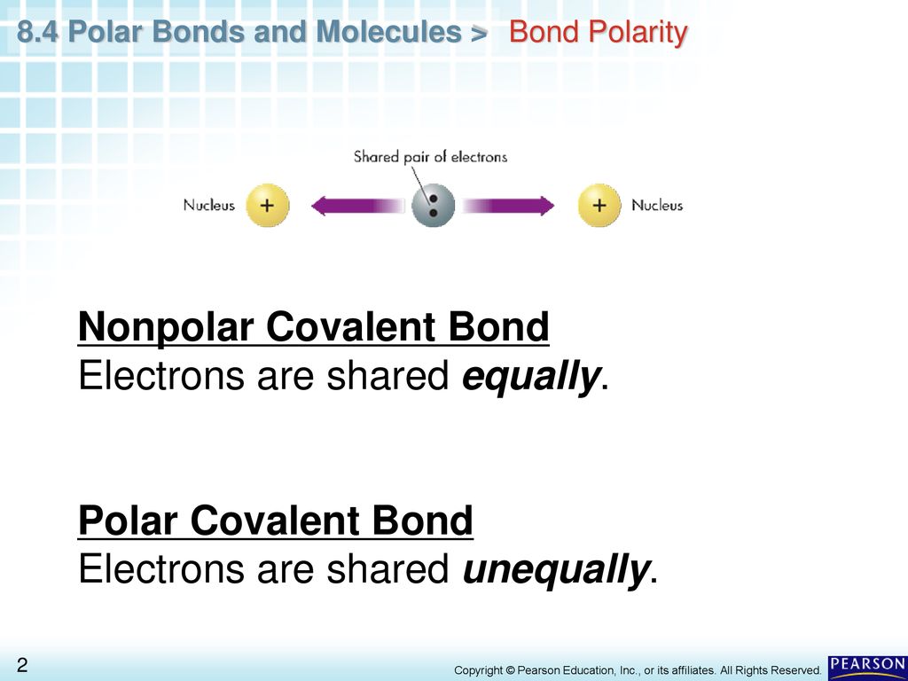 Chapter 8 Covalent Bonding 8.4 Polar Bonds and Molecules - ppt download