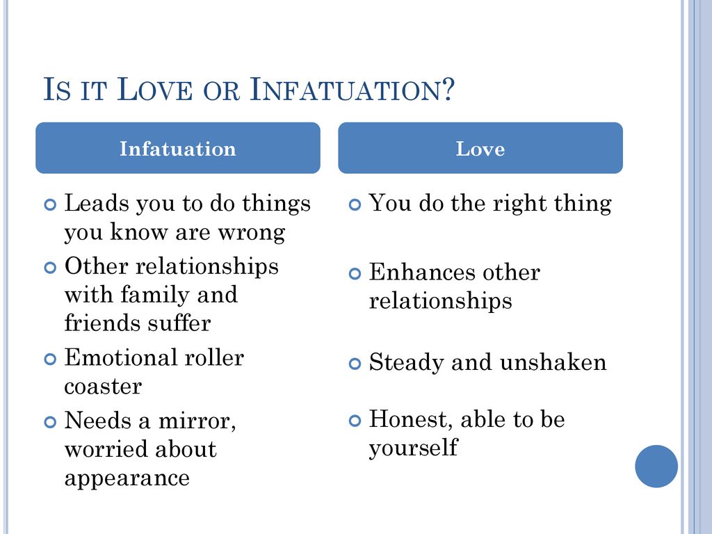 Between whats infatuation and the difference love The Difference