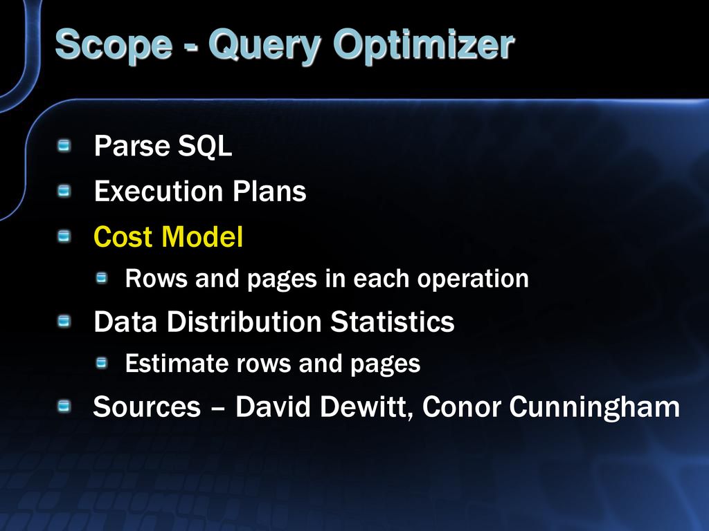 Sql server query optimizer cost formulas ppt download