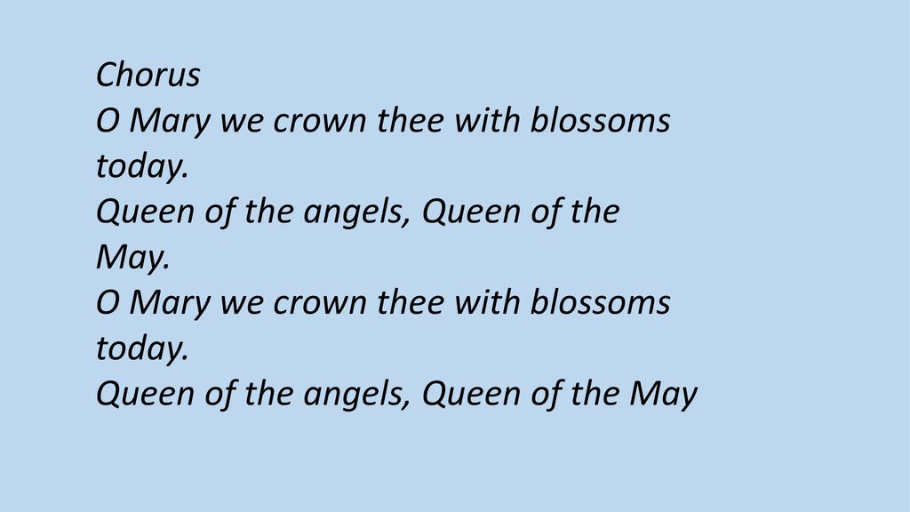 May is for Mary ppt download