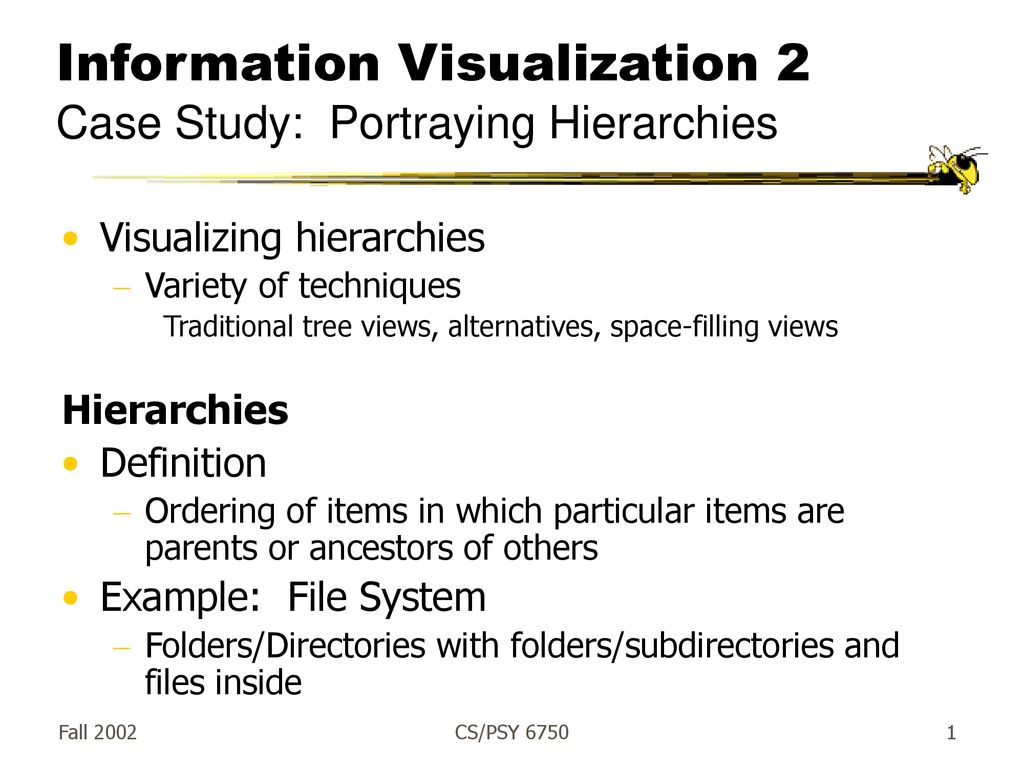 Information visualization 2 case study portraying hierarchies ppt