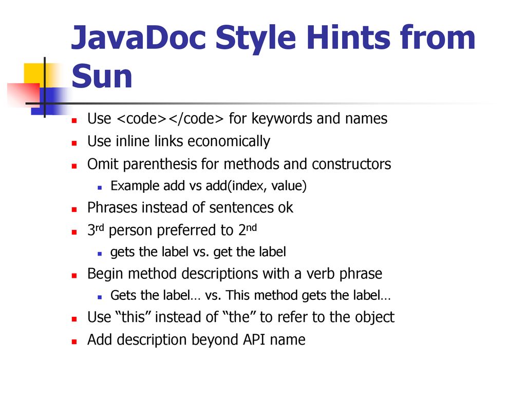 JavaDoc and Contracts Fall ppt download