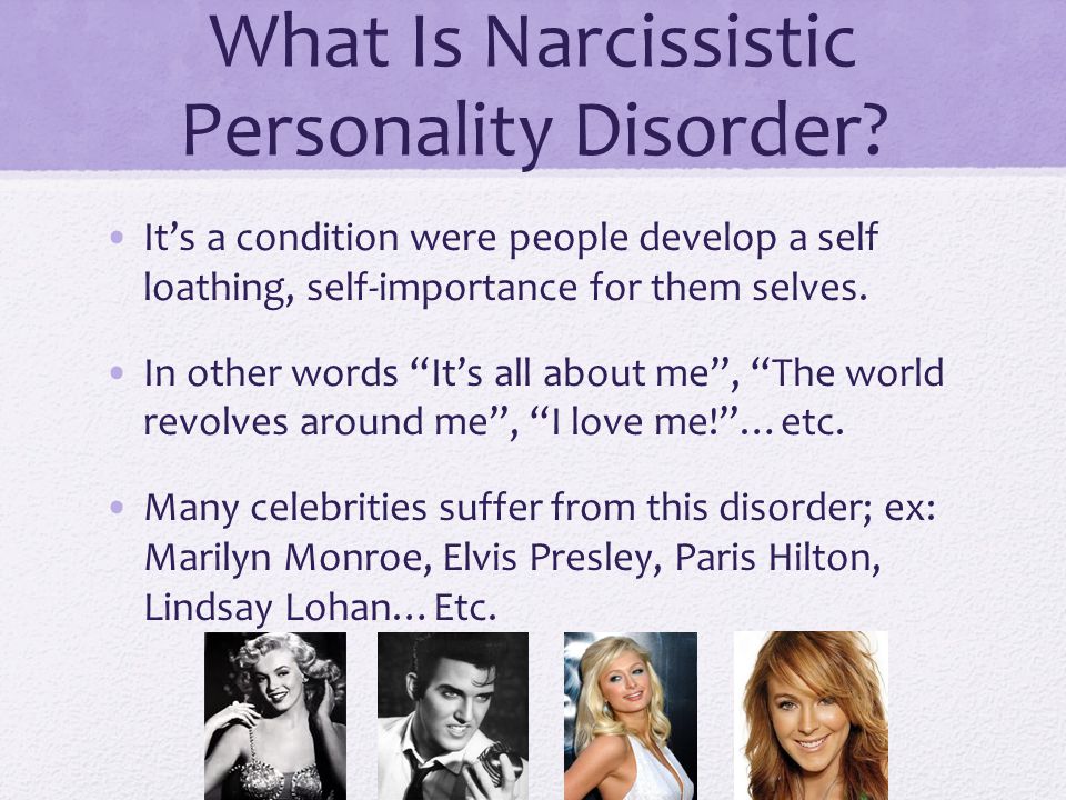 What is narcissistic personality disorder