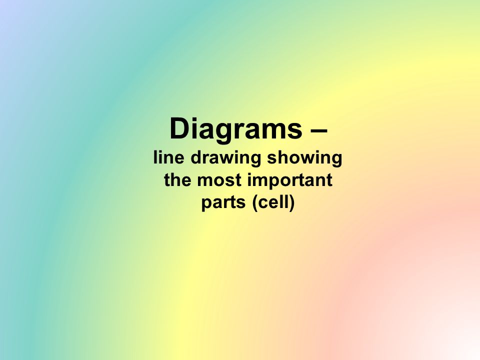 Diagrams – line drawing showing the most important parts (cell)