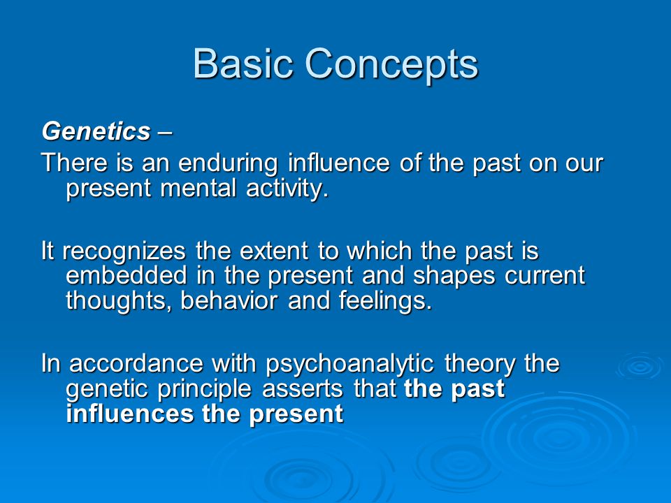key concepts of psychoanalytic theory