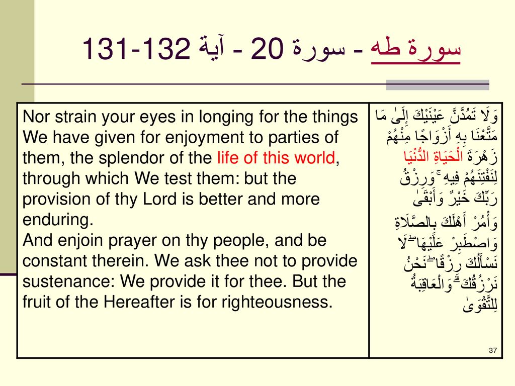 The Present Life In The Quran القرآن عن الحياة الدنيا Ppt Download