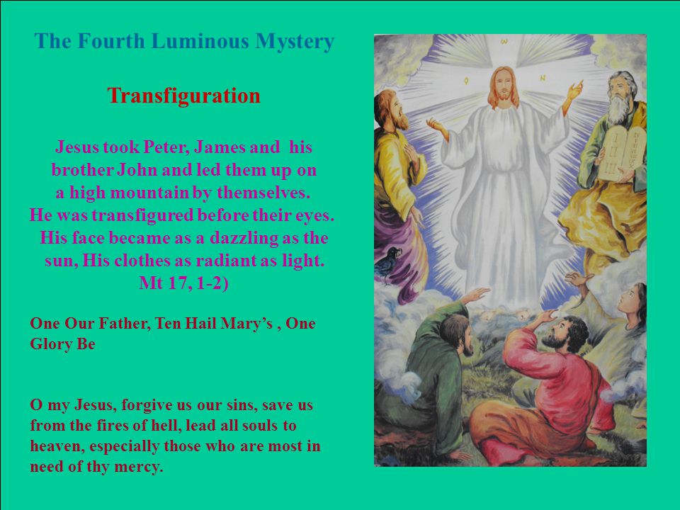 The Fourth Luminous Mystery Transfiguration