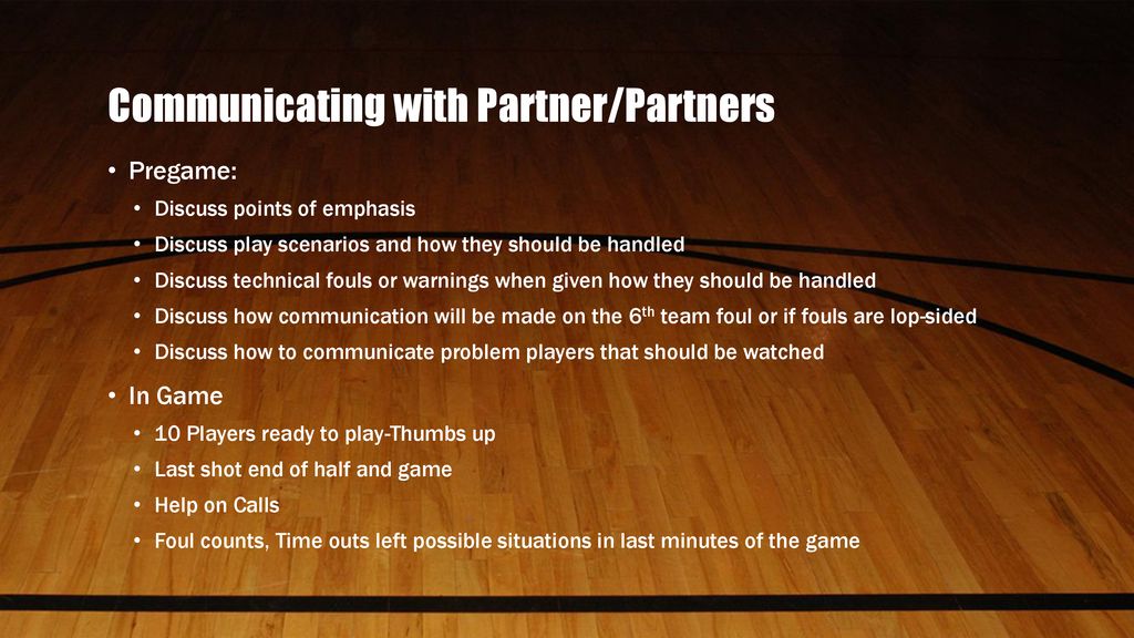 Communicating with Partner/Partners