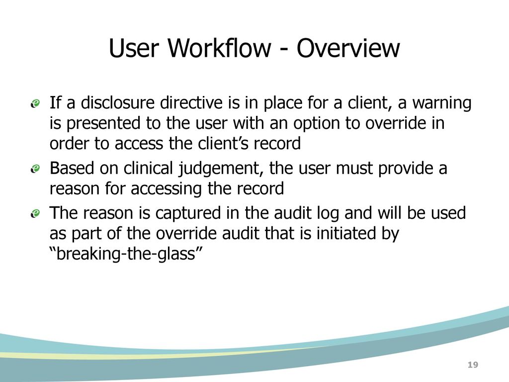 User Workflow - Overview