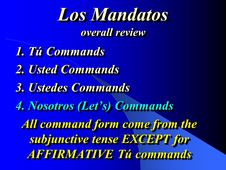 Los Mandatos overall review