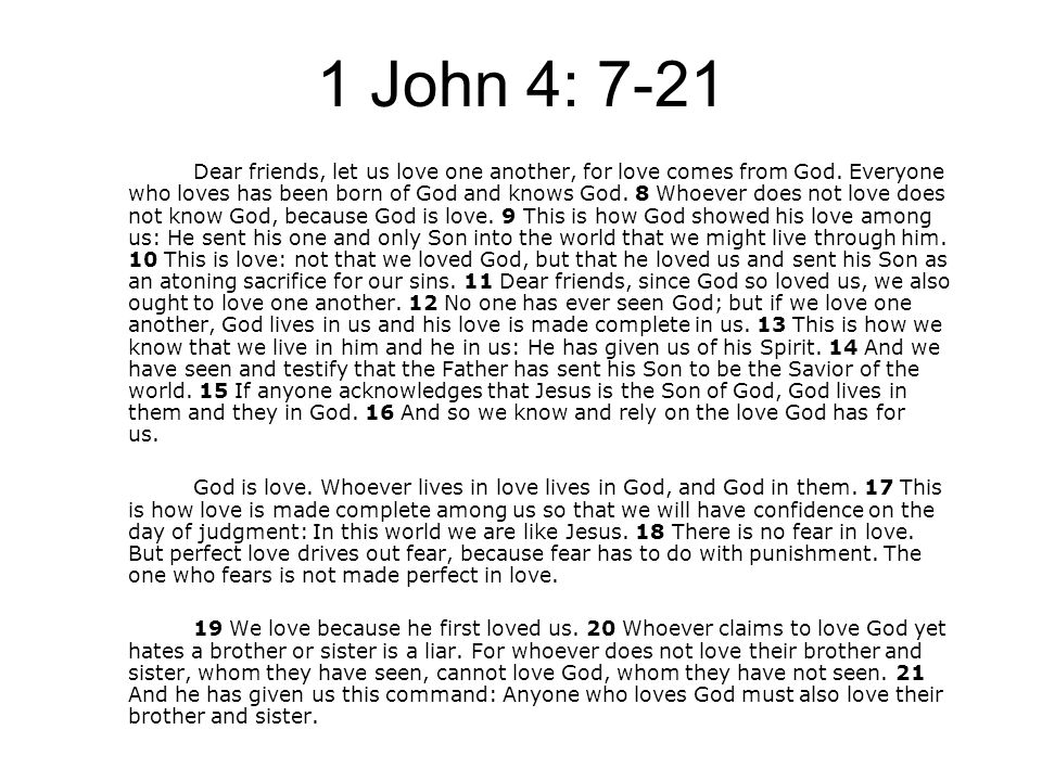 1 John 4: 7-21