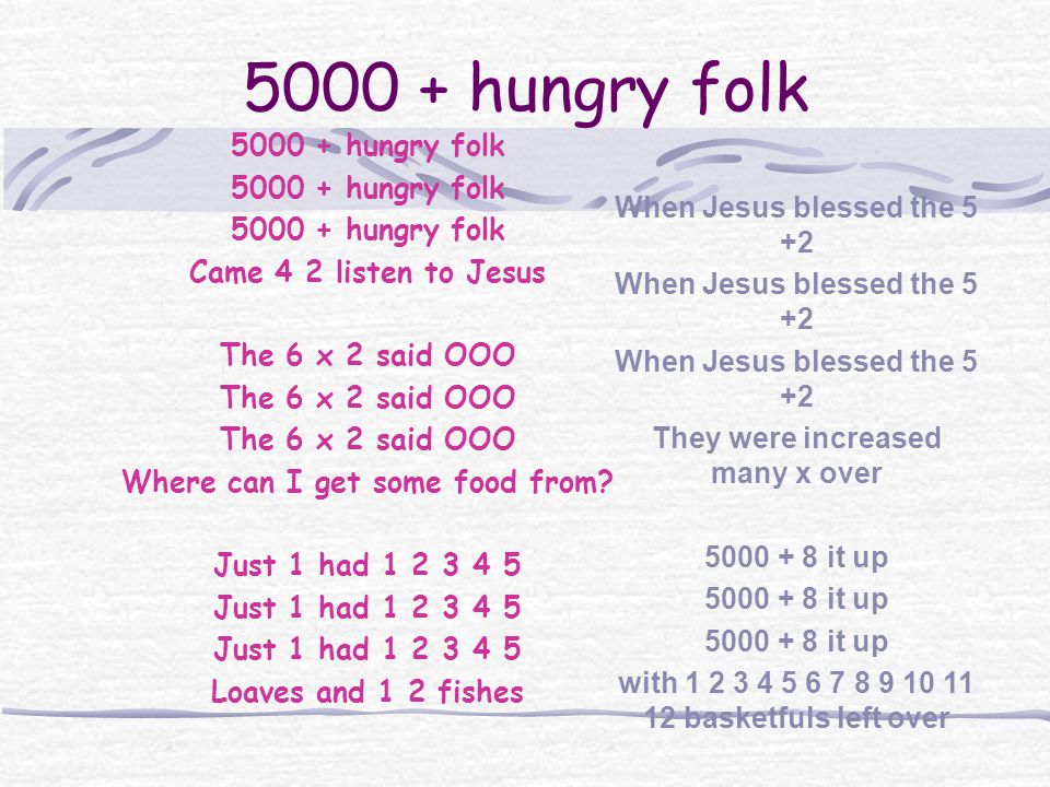 hungry folk hungry folk Came 4 2 listen to Jesus