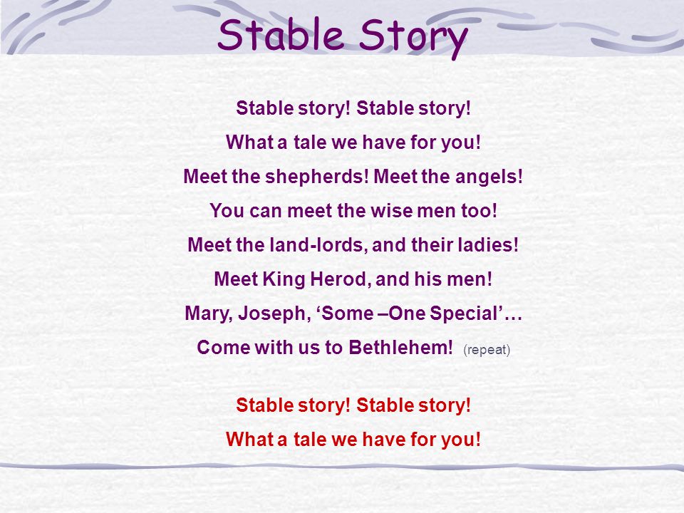 Stable Story Stable story! Stable story! What a tale we have for you!