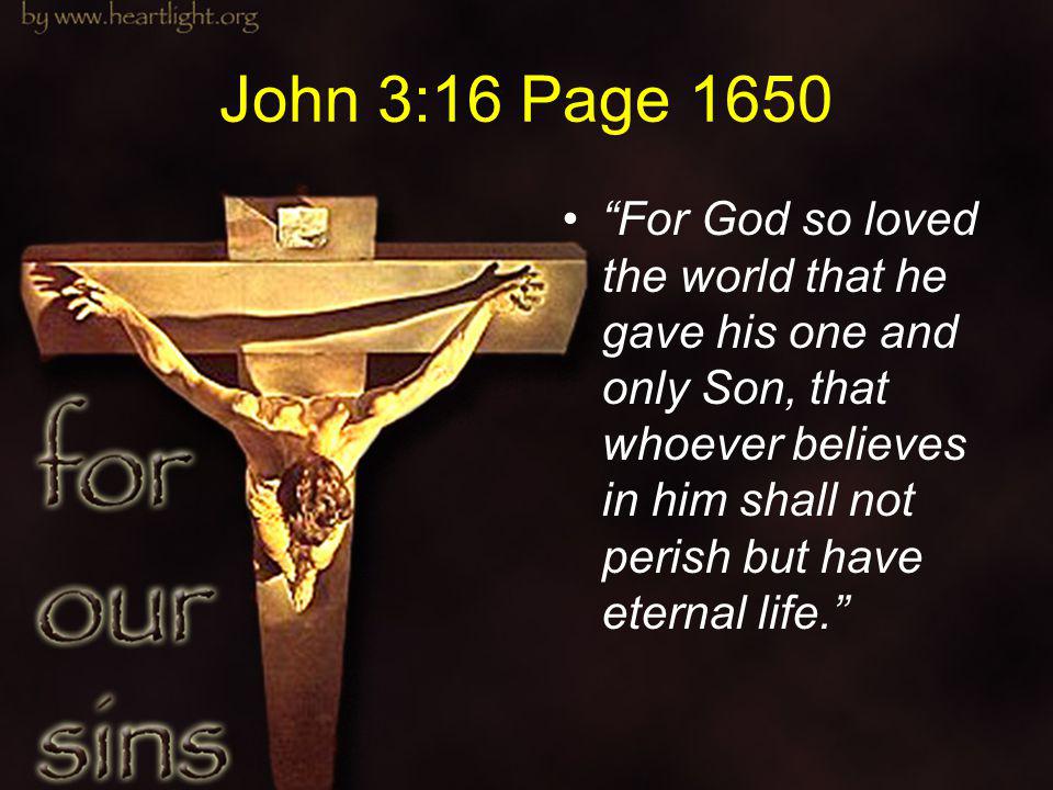 John 3:16 Page 1650