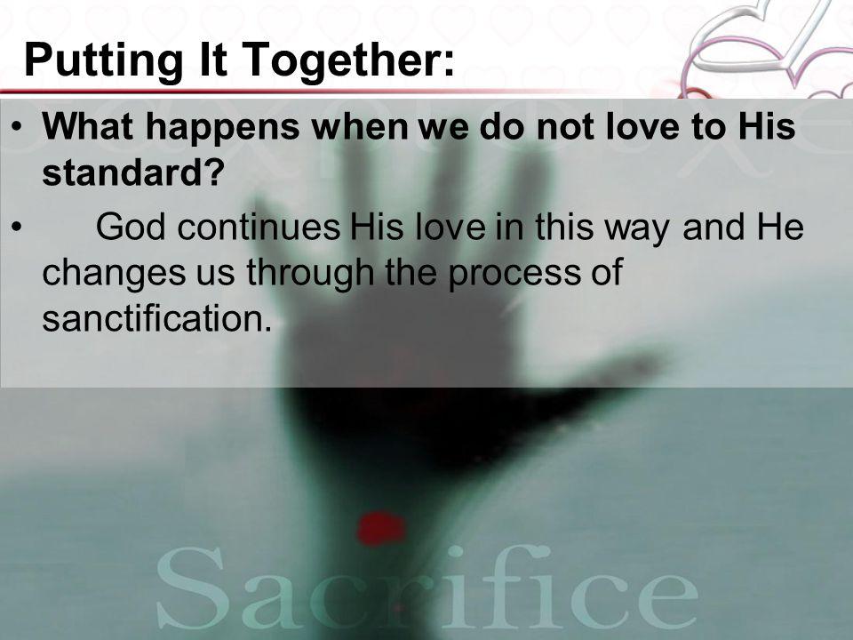Putting It Together: What happens when we do not love to His standard