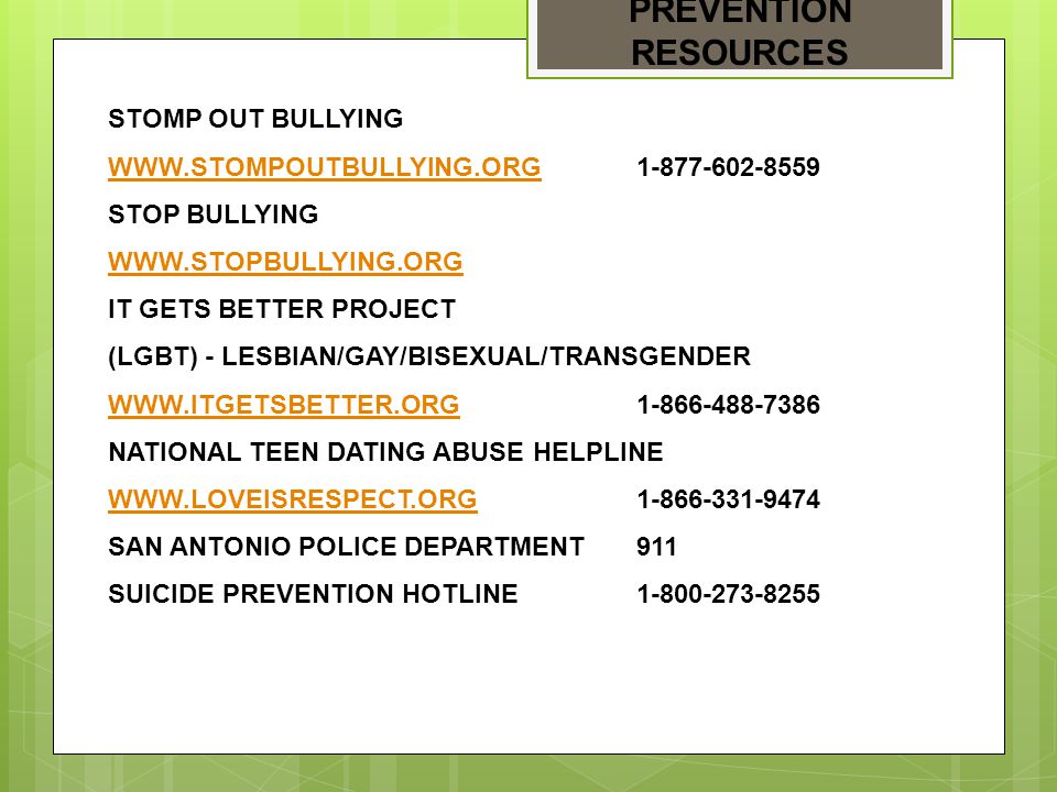 Bullying Hotline Usa Bullying